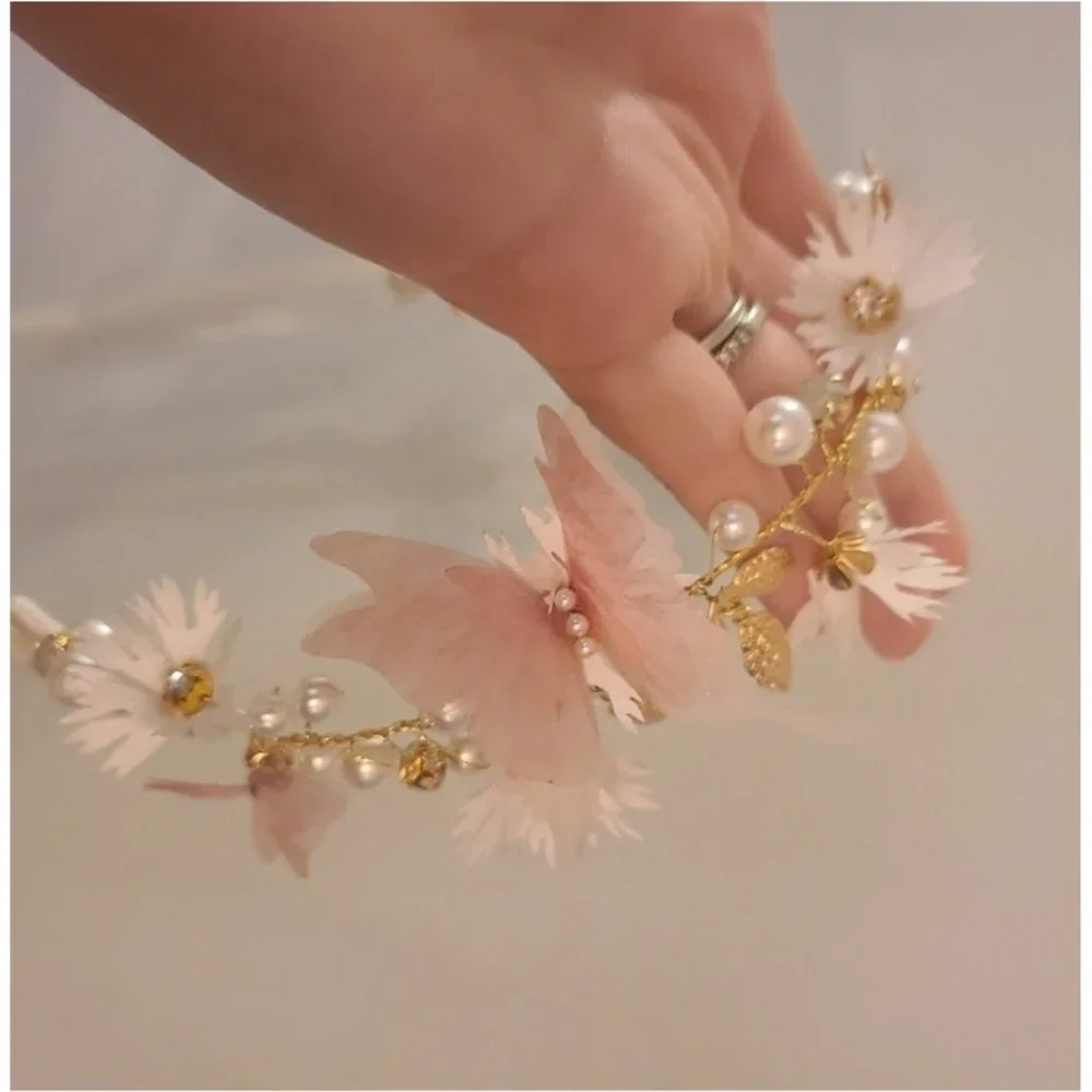 Toddler Baby Girl Butterfly Headband crown birthday easter dress clothes outfit